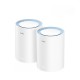 Cudy M1200 2-PACK sistema Wi-Fi Mesh (Wi-Fi en malla) Doble banda (2,4 GHz / 5 GHz) Wi-Fi 5 (802.11ac) Blanco 1 Interno